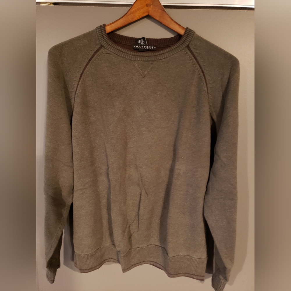 Sweater Consensus green/brown medium